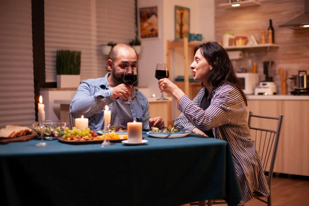 romantyczna kolacja we dwoje w domu